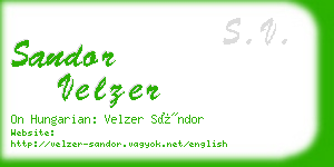 sandor velzer business card